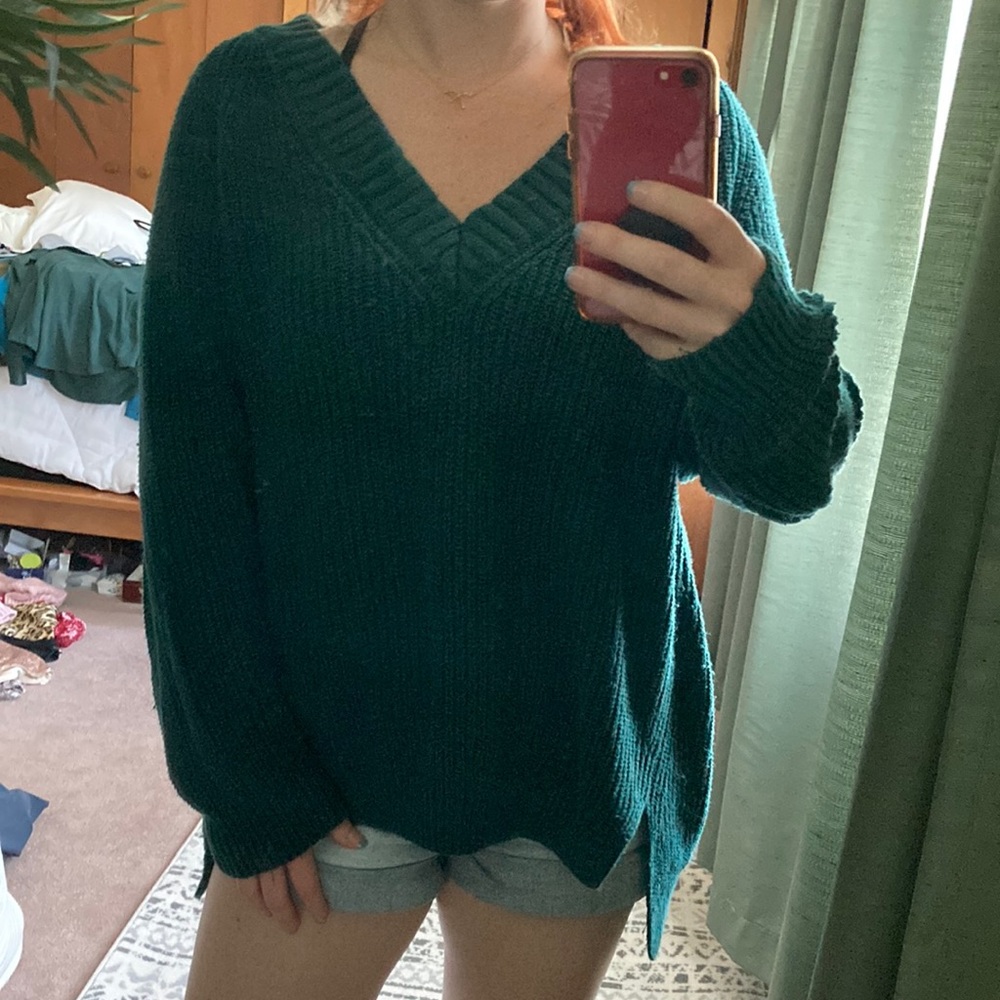 Express oversized v neck sweater